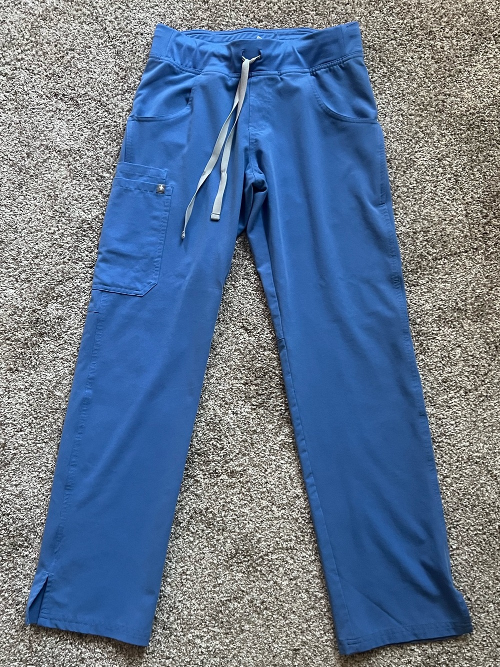 Figs XS Kade Cargo Scrub Pants Ceil Blue Regular Inseam
